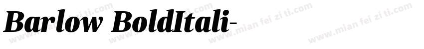 Barlow BoldItali字体转换